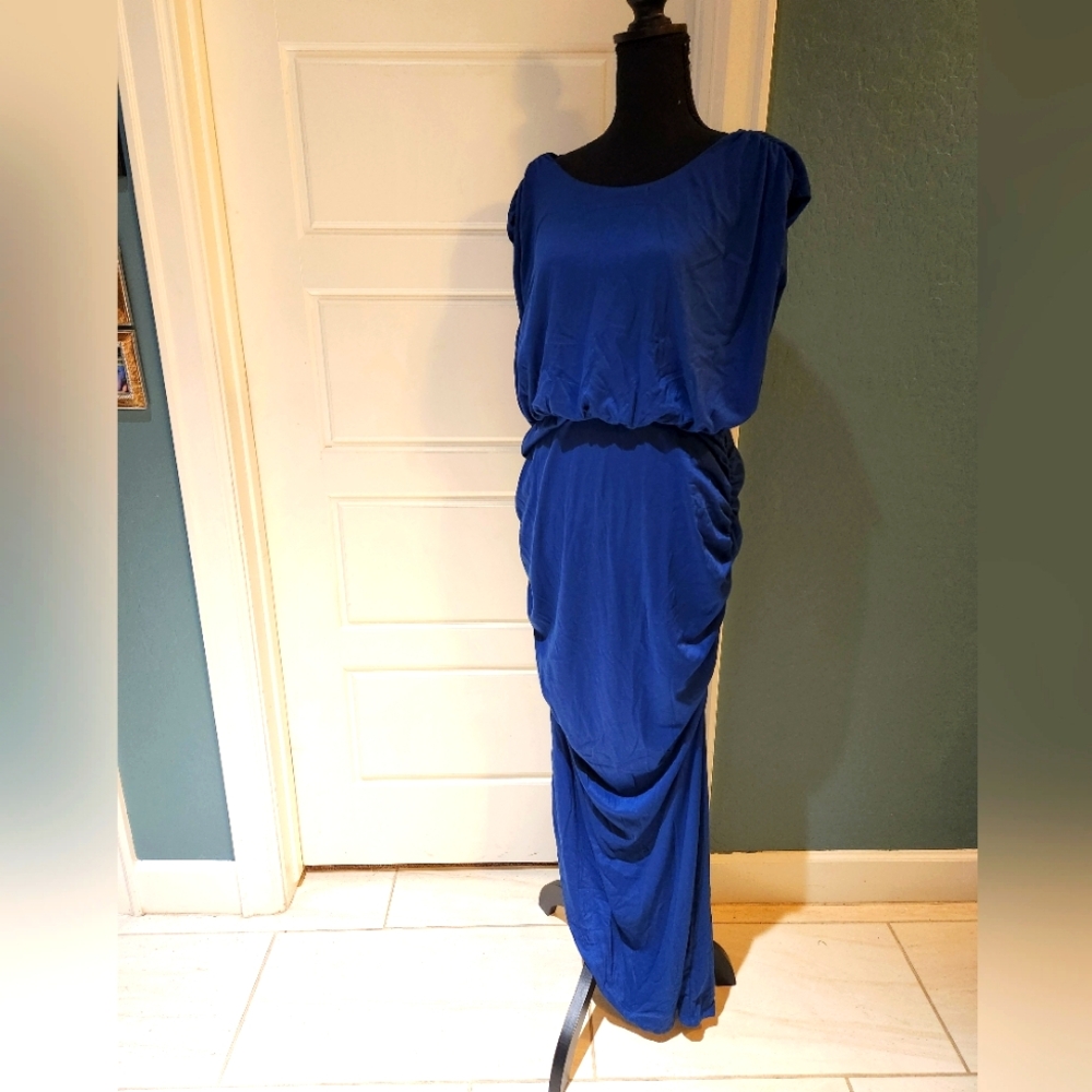 Sleeveless Ruched Bodycon Maxi Dress